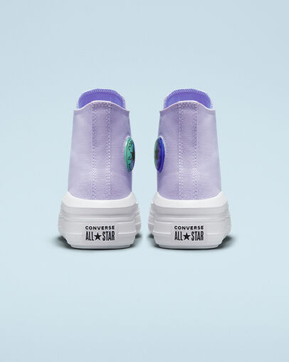 Chuck Taylor All Star Move Platform Gel Patch Moonstone Violet/Royal Pulse, Heel View