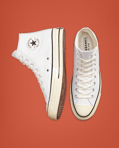 Seasonal Color Leather Chuck 70 White/Black/Egret