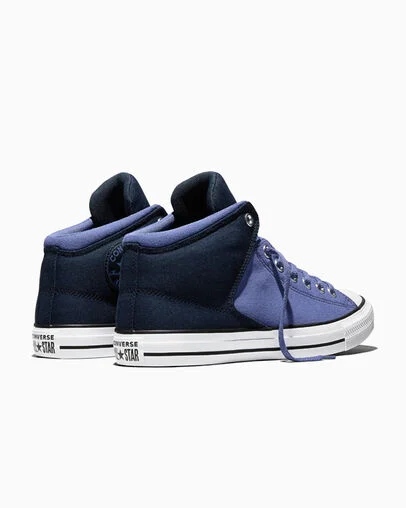 Chuck Taylor All Star High Street Colorblock Indigo Storm/Obsidian/White, Heel View