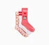 3-Pack Love Crew Socks Pink