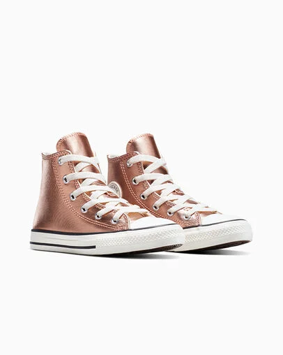 Chuck Taylor All Star Metallic Gold/Egret/Black, Top and Side View
