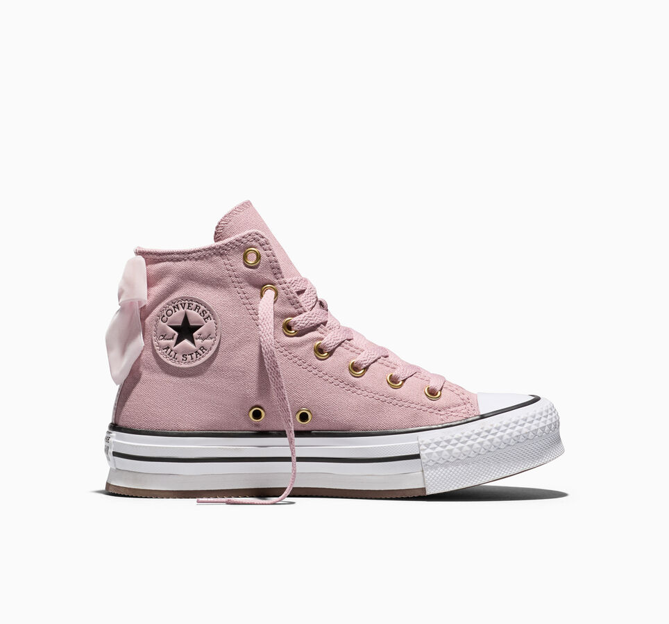 Chuck Taylor All Star EVA Lift Platform Velvet Bows Petal Pit/Black/White