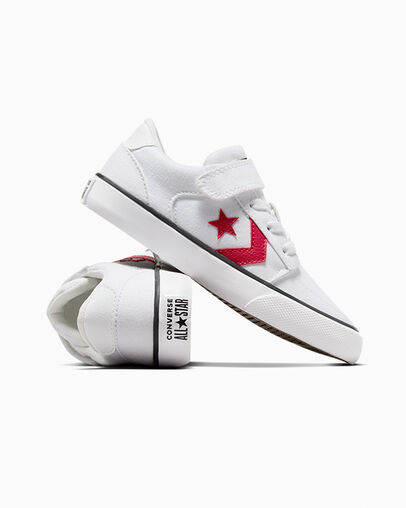 Belmont White/University Red/White, Detail Angle View