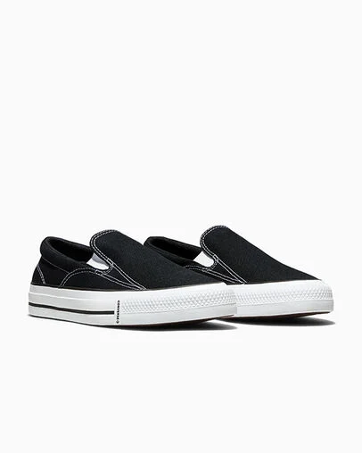 Chuck Taylor All Star Malden Slip-On Black/White/Black, Top and Side View