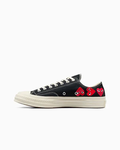 Converse x PLAY Comme des Gar&ccedil;ons Chuck 70 Multi Heart Black/High Risk Red/Egret, Inner Side View