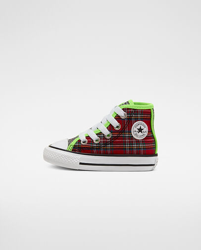 Paneled Plaid Chuck Taylor All Star Red/White/Black