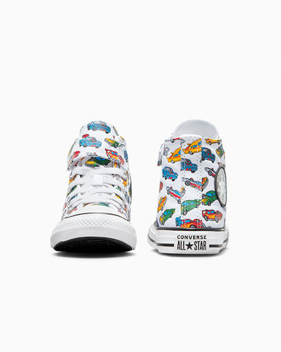 Chuck Taylor All Star Easy-On Cars White/Yellow/Red, Heel View