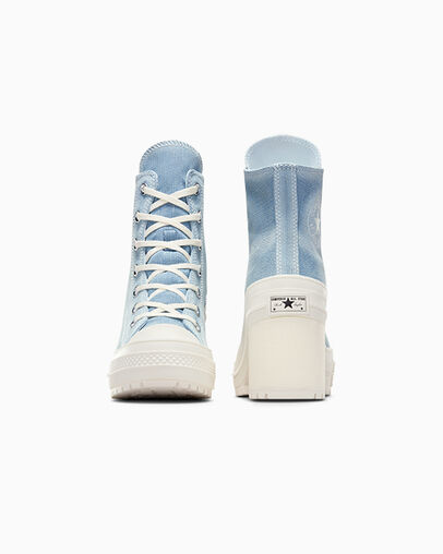 Chuck 70 De Luxe Heel Navy/Egret/Egret, Heel View