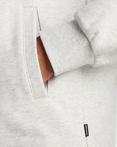 Andover French Terry Jacket Light Retro Grey Heather, Detail View