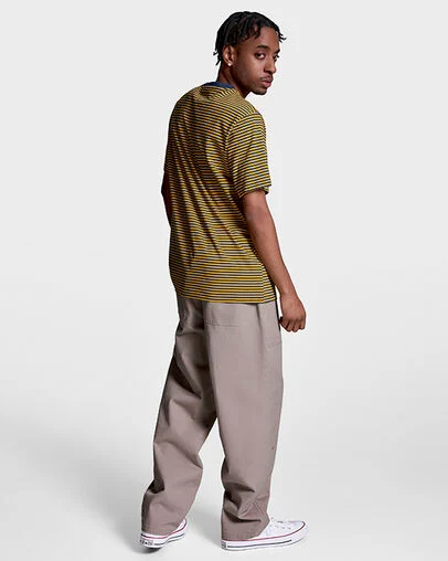 Feeder Stripe T-Shirt Navy/Yellow, Detail View