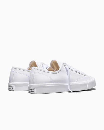 Jack Purcell Leather White/White/White, Heel View