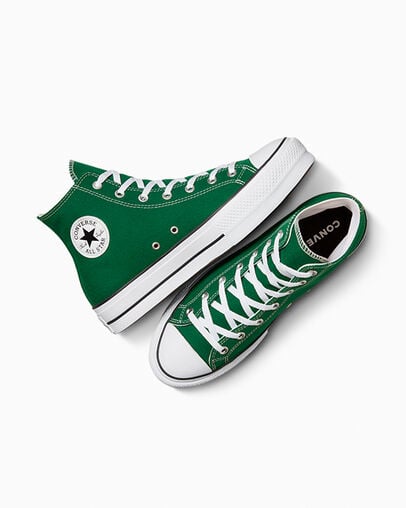 Chuck Taylor All Star Lift Platform Midnight Clover/White/Black, Angled View