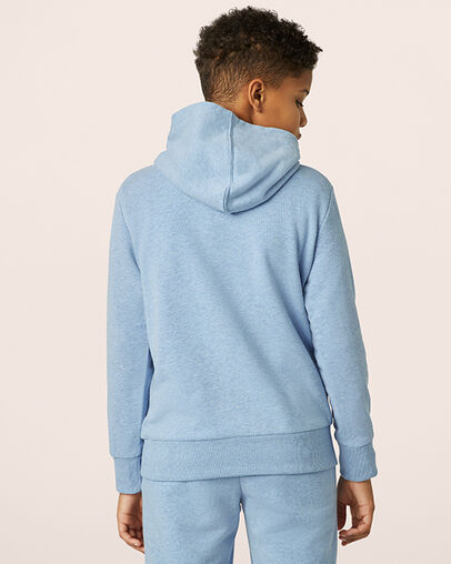 Heathered Chuck Taylor Patch Pullover Hoodie Light Blue Heather, Back View