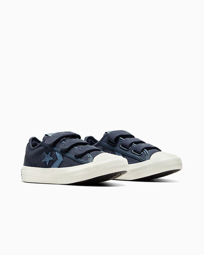 Star Player 76 Suede & Leather Easy-On Midnight Pass/Lakeside Blue, Top and Side View