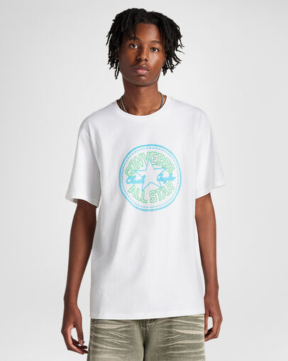 Neon Sign All Star Patch T-Shirt White, Front View