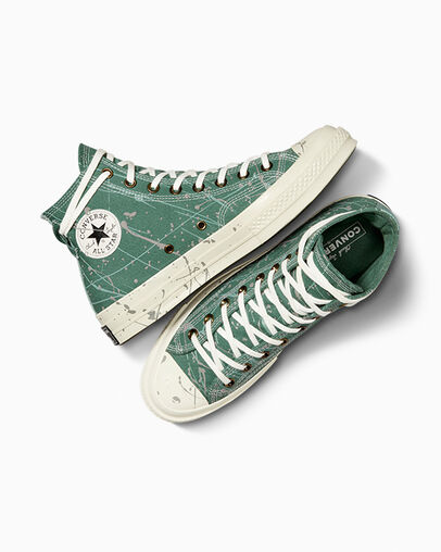 splatter converse high tops