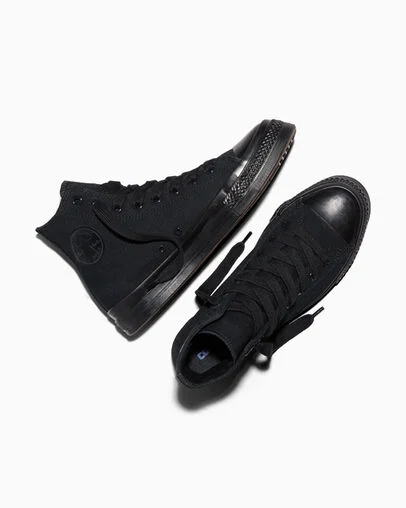 Chuck Taylor Throwback Black/Black/Black, Angled View