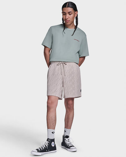 Chev Crochet Relaxed Shorts Classic Ecru