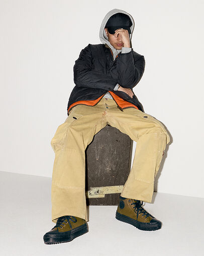 Chuck Taylor All Star Malden Street Water Repellant Boot Surplus Olive/Black, On Foot Shot 1