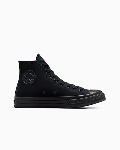 Chuck 70 Canvas Black/Almost Black/Black, Outer Side View