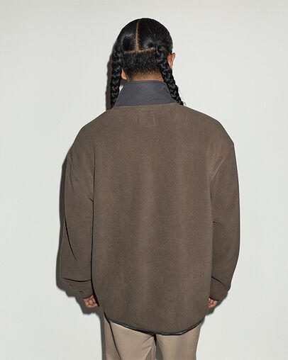 Converse Garage Full-Zip Fleece Jacket Truffle, Full Body View