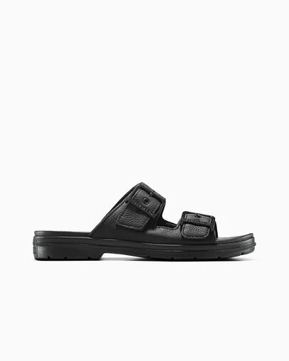Chuck Taylor All Star Lugged Flatform Sandal Black/Black/Black, Outer Side View