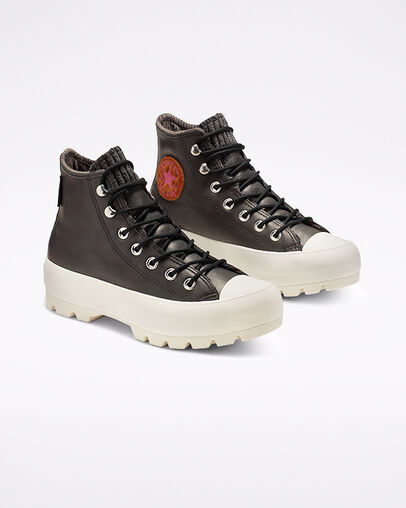 Chuck Taylor All Star GORE-TEX Lugged Waterproof Leather High Top Black/Mod Pink/Egret