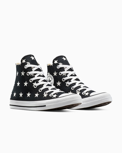 Chuck Taylor All Star Archive Stars Black/Vintage White/Black, Top and Side View