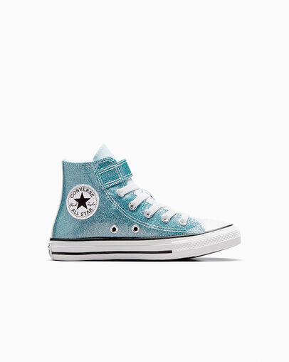 Chuck Taylor All Star Coated Glitter Easy-On Winter Slay Blue /White/Black, Outer Side View