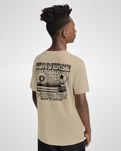 Dinosaur Short Sleeve T-Shirt Hay Day Brown, Back View