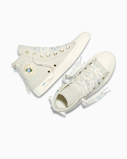 Chuck Taylor All Star Dainty Florals Sage Smoke/Egret/Clear Skies, Angled View