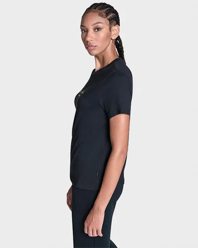 Trio Embroidered T-Shirt Converse Black, Back View