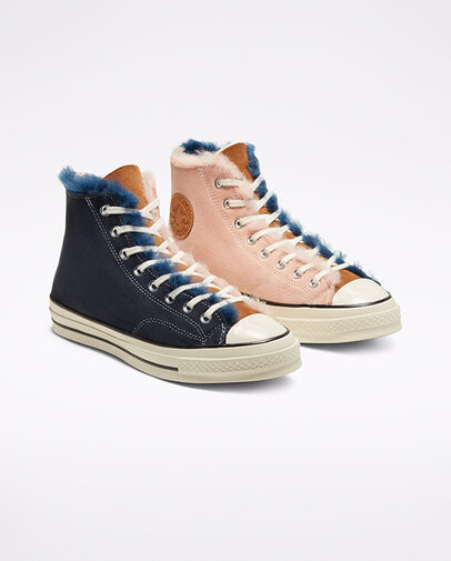 Shearling Chuck 70 Navy Blue/Baby Pink/Egret