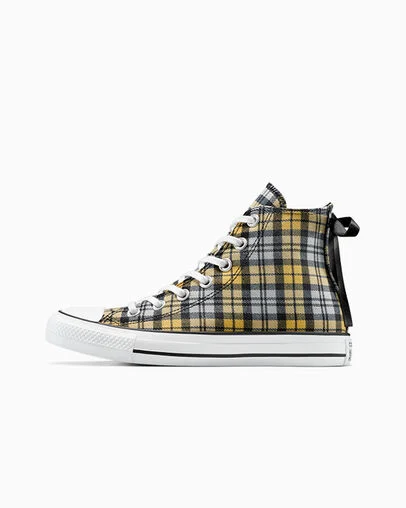Chuck Taylor All Star Plaid Black/Yellow/White, Inner Side View