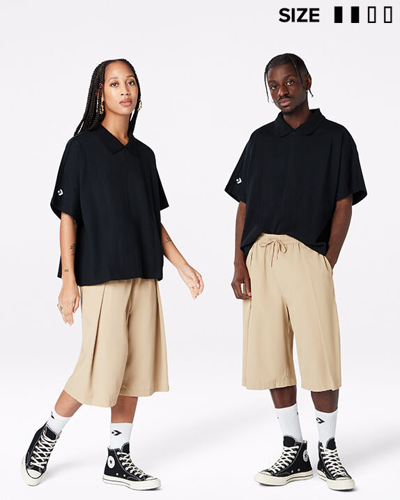 black converse shorts