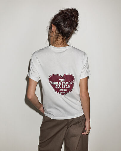 All Star Heart Short-Sleeve T-Shirt White 10A, Full Body View