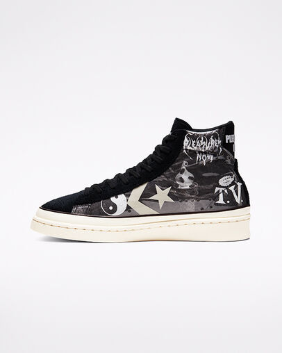 Converse x Pleasures Pro Leather Black/White/Egret