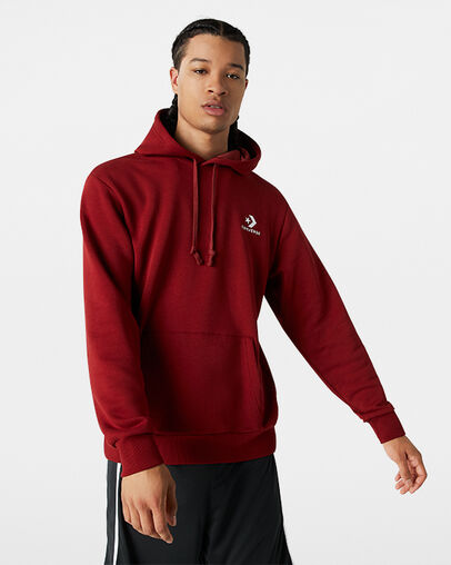 Star Chevron Embroidered Pullover Hoodie Back Alley Brick