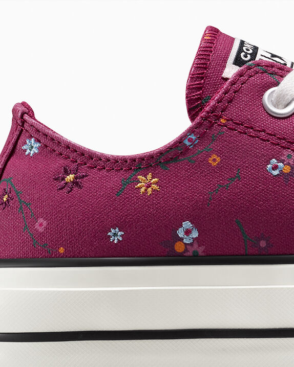 Chuck Taylor All Star Lift Platform Embroidered Floral Patchwork