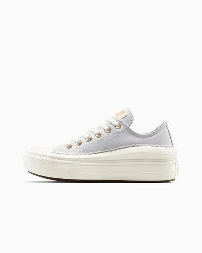 Chuck Taylor All Star Move Platform Lace Trim Barely Grey/Egret/Gold, Inner Side View