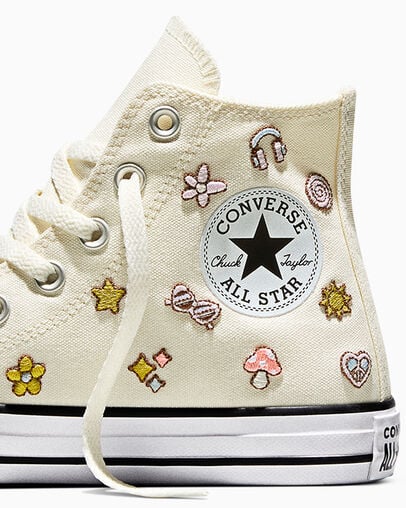 Chuck Taylor All Star Retro Embroidery Egret/Fresh Cut/Unearthed, Detail Angle View