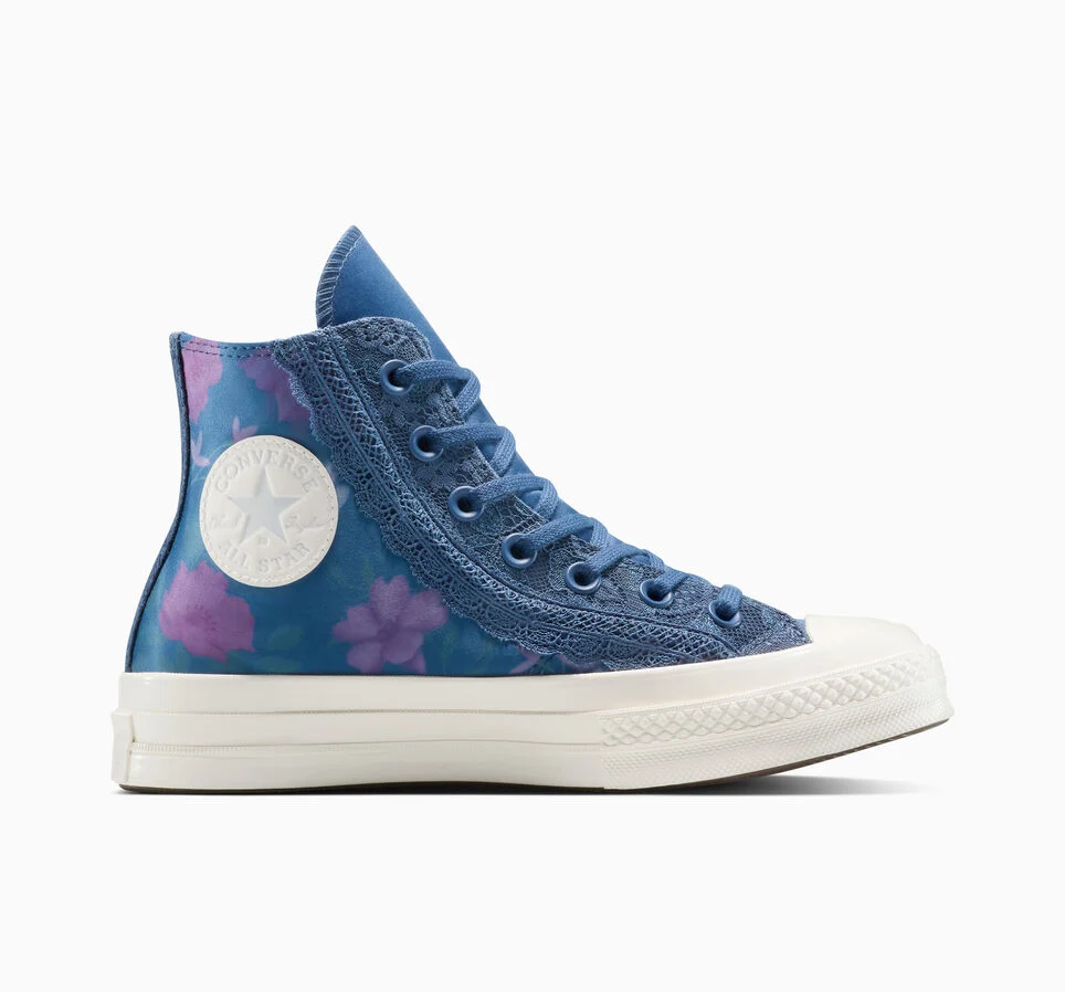 Chuck 70 Floral Satin Slacker Blue/Egret/Obsidian