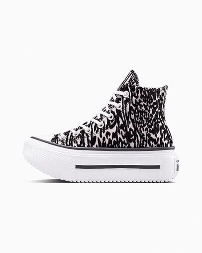 Chuck Taylor All Star Lift Double Stack Platform Leopard Black/Frozen Thistle/White, Inner Side View