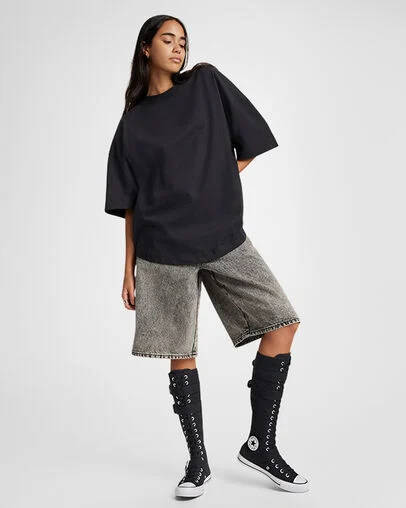 Chuck Taylor All Star XXHi Buckles Black/White/Black, On Foot Shot 1