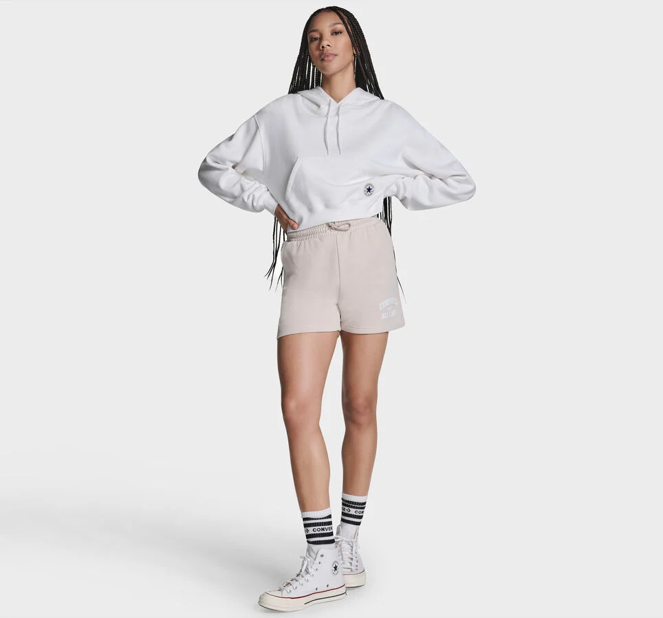 Chuck Taylor All Star Cropped Hoodie White