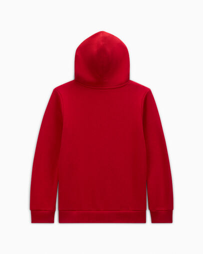 Arched Logo Hoodie Days Ahead Red, Back View