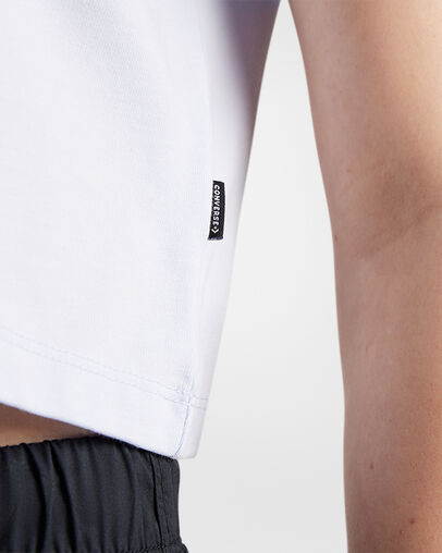 Cropped Collegiate Cropped T-Shirt Blueberry Ice, Detail View