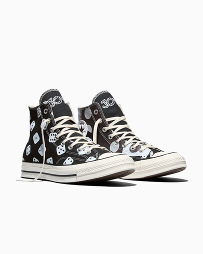 Derrick Adams X Converse X Marc Jacobs Chuck 70 Black/White/Egret, Top and Side View