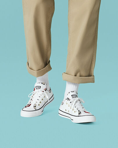 Double Upper Chuck Taylor All Star White/Multi/Enamel Red