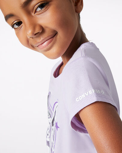 Shiny Sneaker Heart Tee Lilac Mist